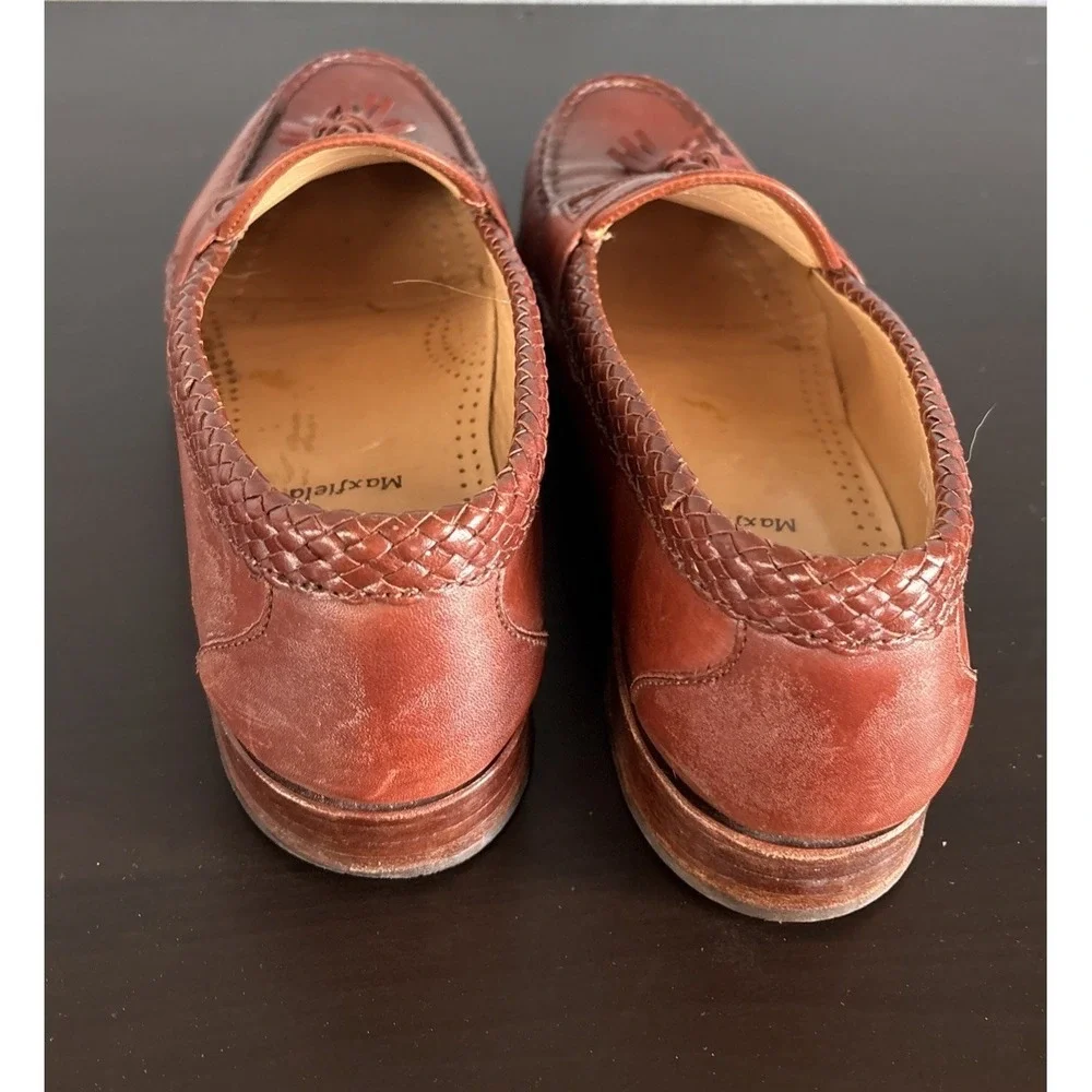Allen Edmonds Maxfield Tassel Loafer‎ Men 10 Brown Leather Moc-Toe Made in USA